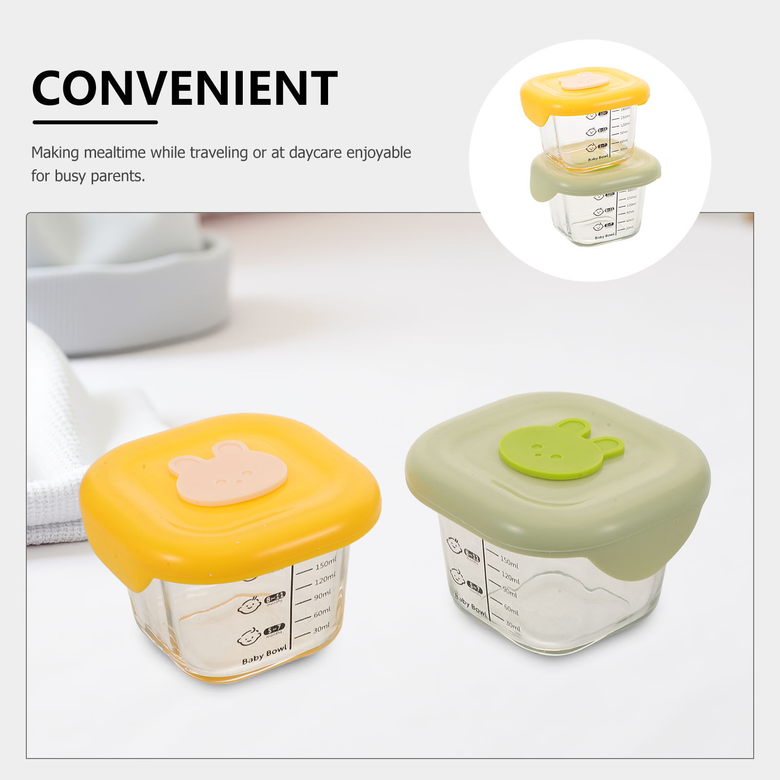 2 Buah Wadah Penyimpanan Makan - Baby Food Jars With Lids ulasan dan harga