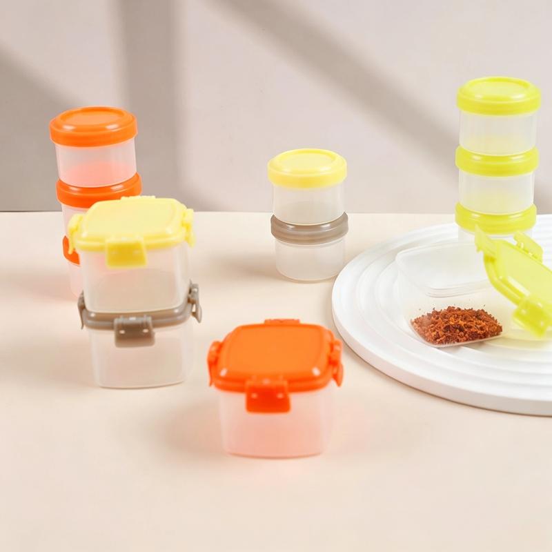 4 Buah Wadah Makanan Mini PP y - Baby Food Jars With Lids ulasan dan harga